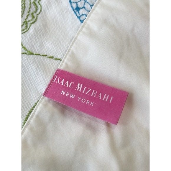 ISAAC MIZRAHI Easter Eggs Embroidered Shabby Springtime Table Runner  14" X 72" - Picture 4 of 6